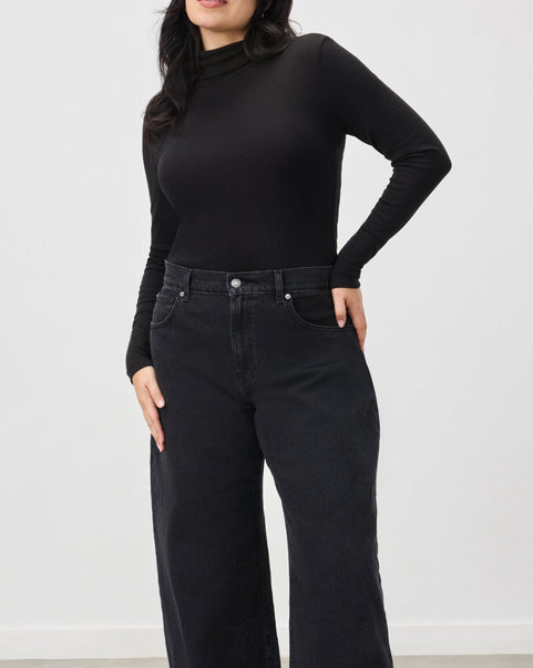 Women’s Black Turtle Neck Top | Classic High Neck Top for Women