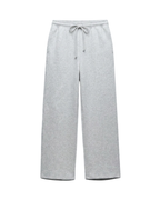 Cloud Fleece High Waist Wide-Leg Sweatpants | Grey Marl | Premium Heavyweight Cotton Baggy Sweatpants with Adjustable Waistband