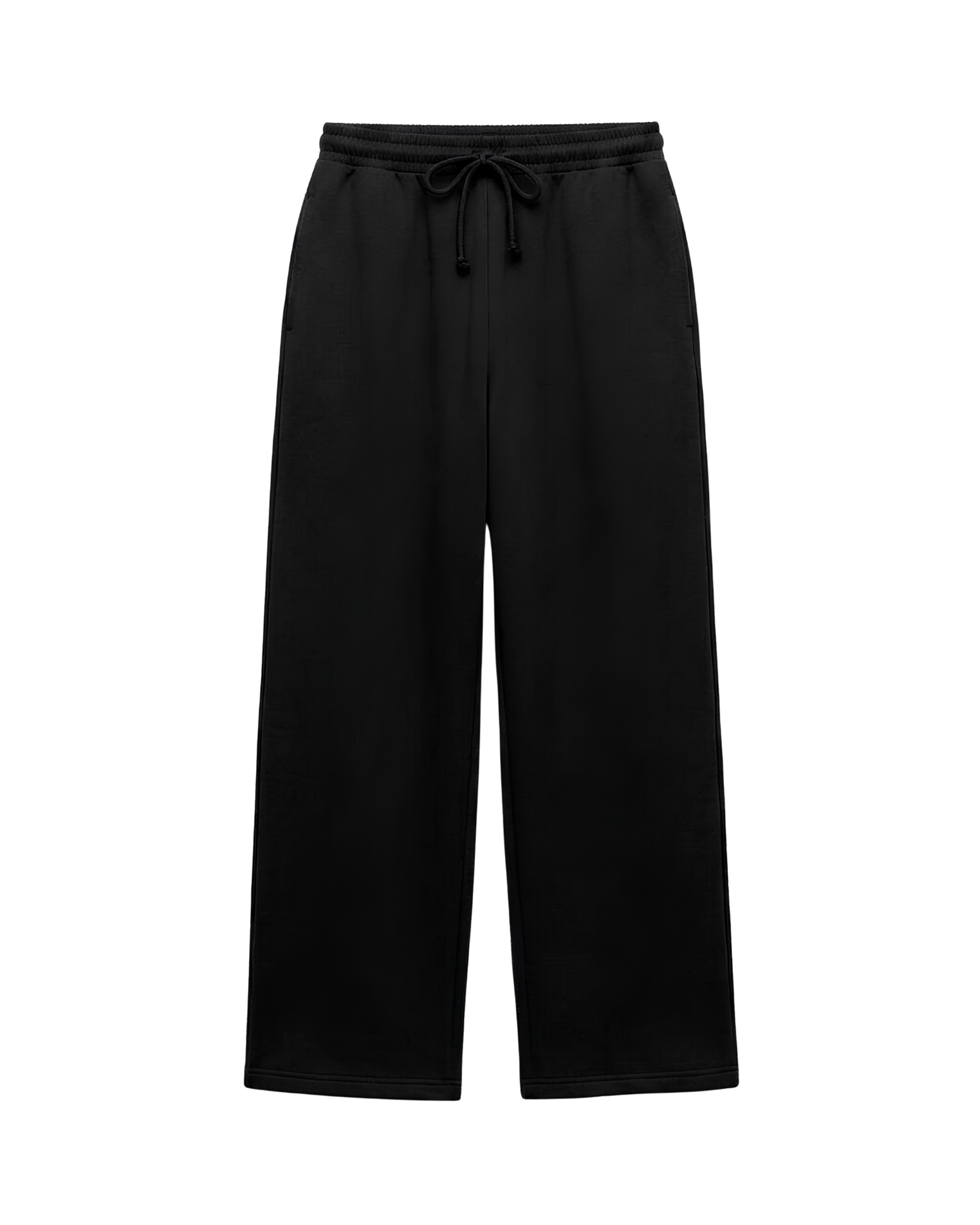 Cloud Fleece High Waist Wide-Leg Sweatpants | Charcoal Black | Premium Heavyweight Cotton Baggy Sweatpants with Adjustable Waistband