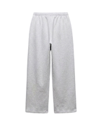 Cloud Fleece High Waist Wide-Leg Sweatpants | Grey Marl | Premium Heavyweight Cotton Baggy Sweatpants with Adjustable Waistband