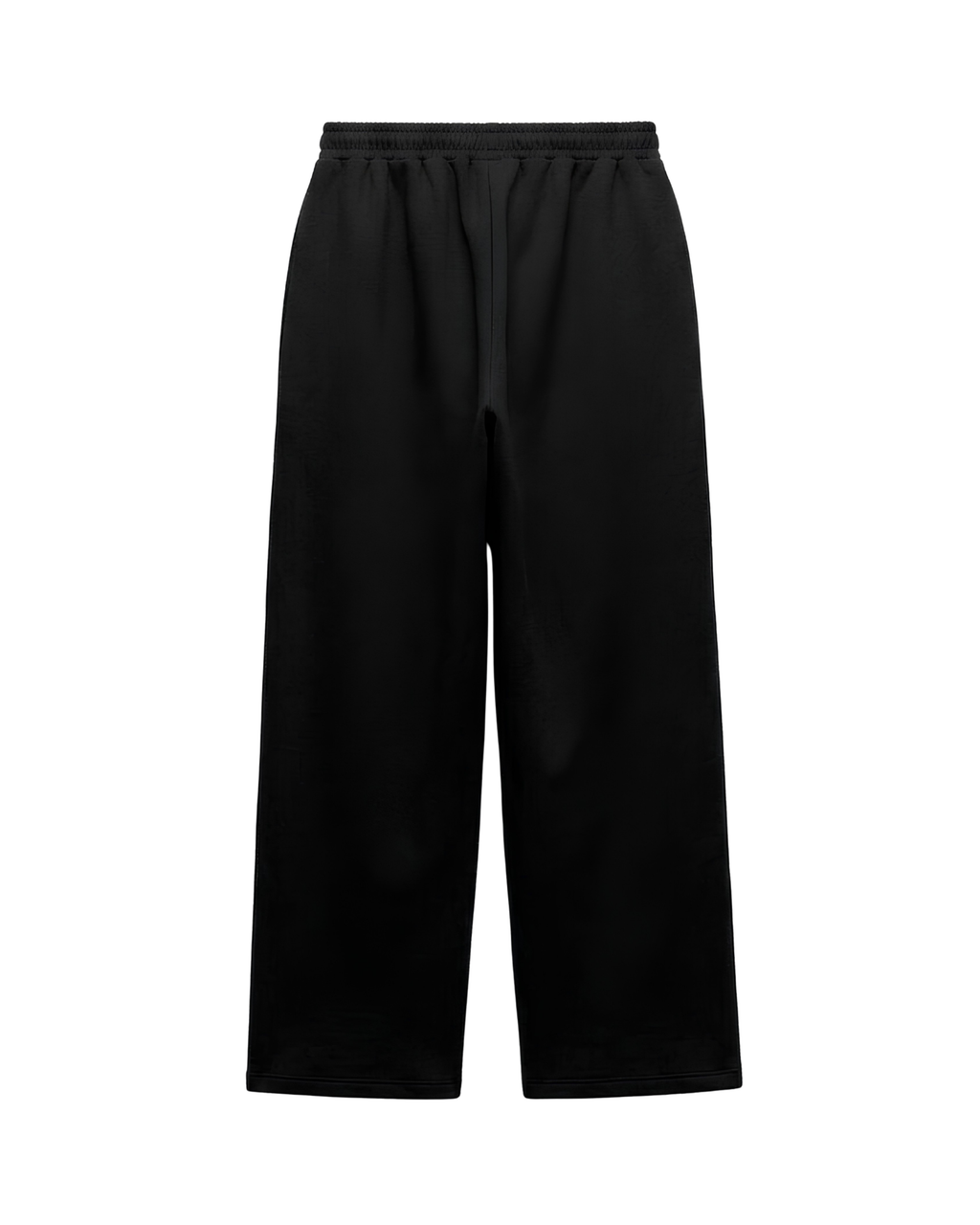 Cloud Fleece High Waist Wide-Leg Sweatpants | Charcoal Black | Premium Heavyweight Cotton Baggy Sweatpants with Adjustable Waistband