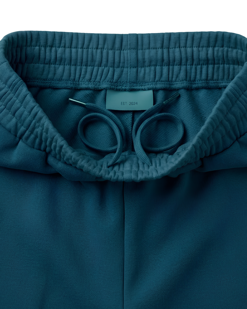 LuxeComfy High Waist Wide-Leg Joggers with Elasticated Waist & Drawstring Waistband | Cyan Blue