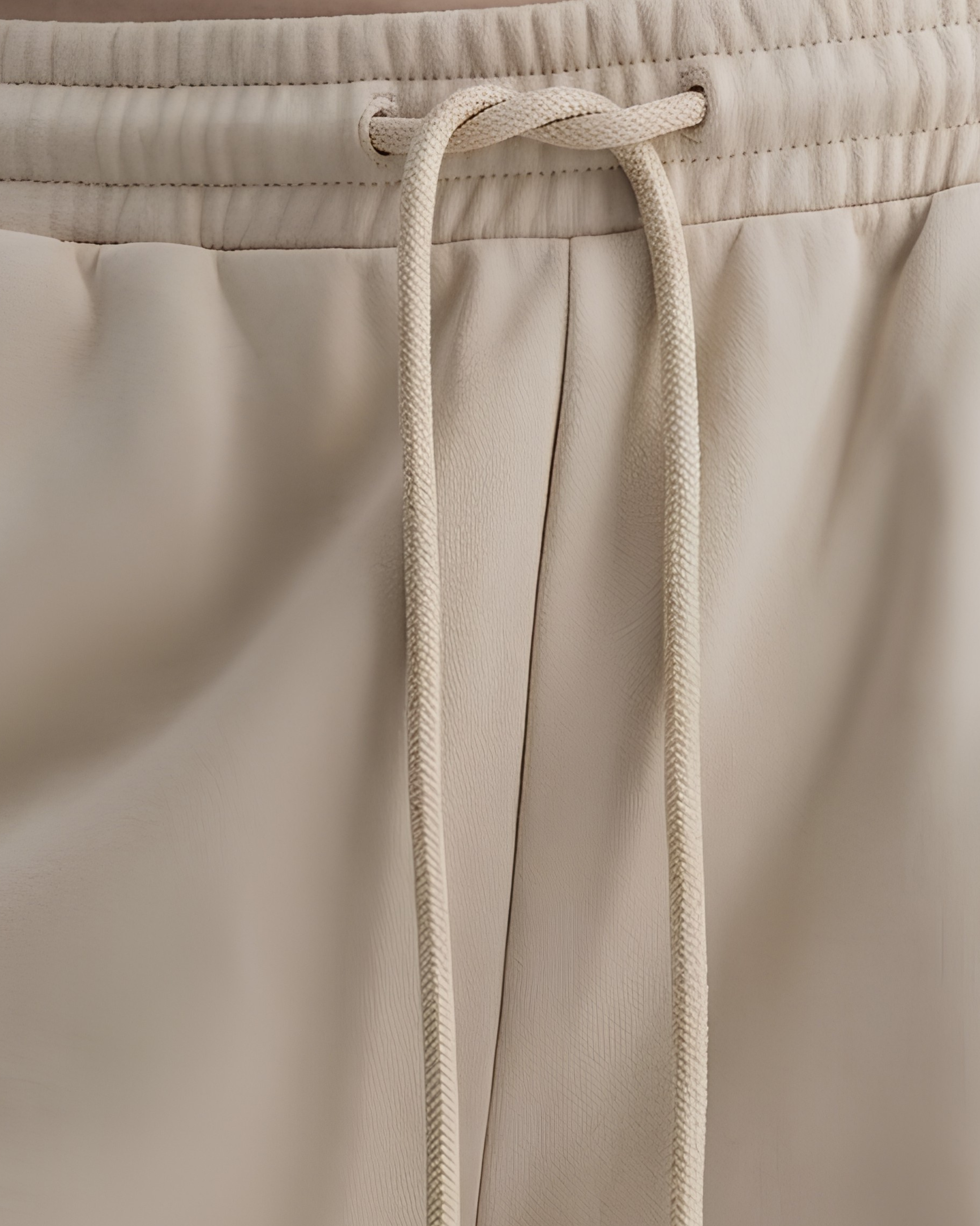 Cloud Fleece High Waist Wide-Leg Sweatpants | Beige | Premium Heavyweight Cotton Baggy Sweatpants with Adjustable Waistband