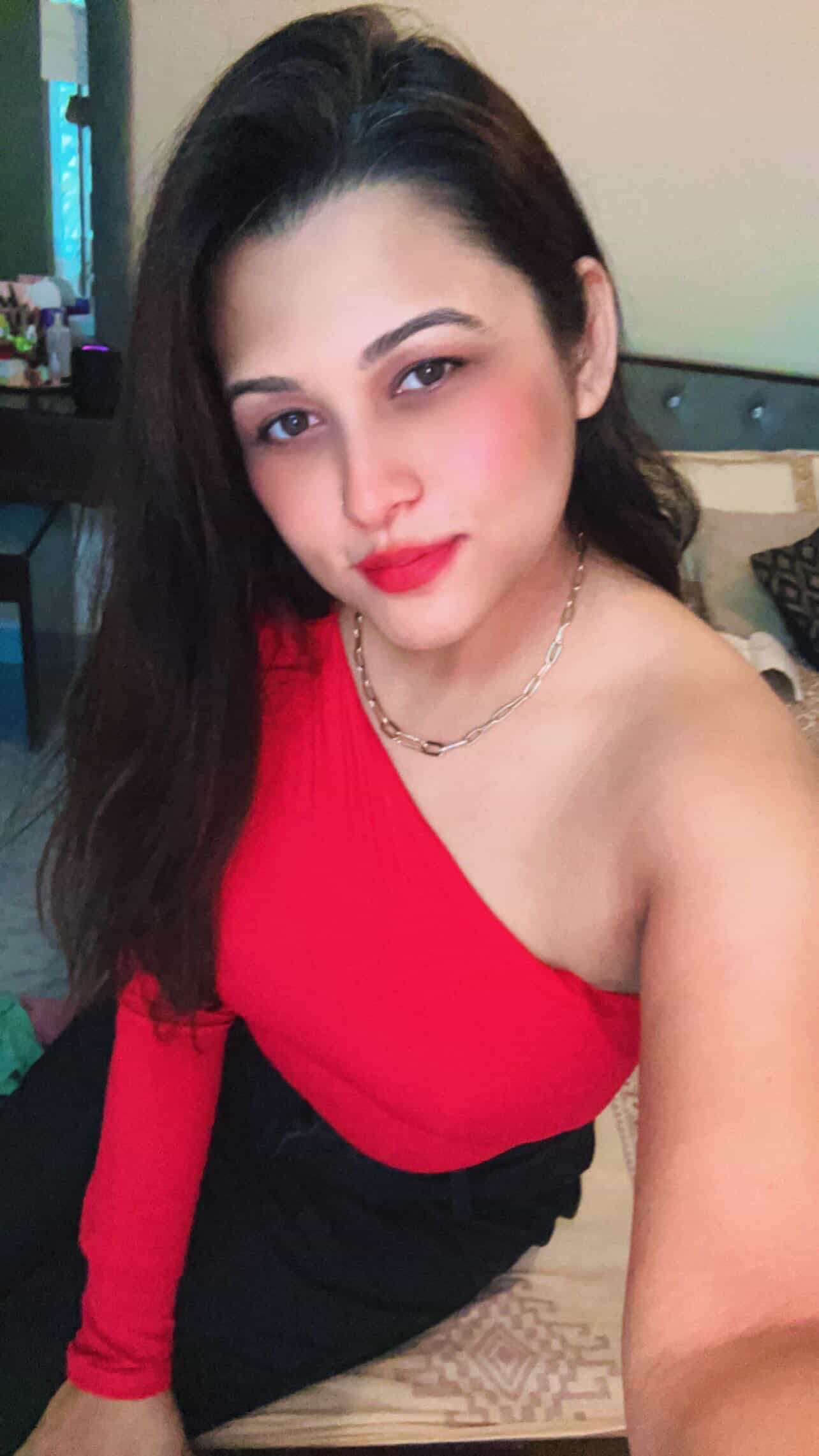 Slash Neck Crop Top | Chilli Red