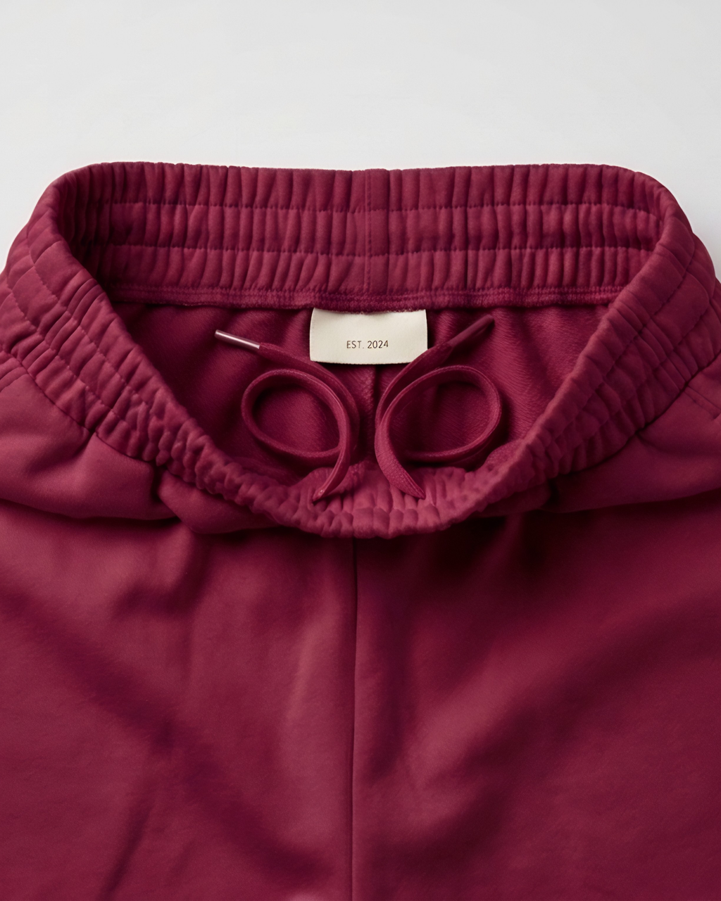 LuxeComfy High Waist Wide-Leg Joggers with Elasticated Waist & Drawstring Waistband | Wine Red