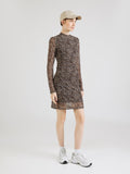 ONLY Leopard Print Funnel Neck Dress | Long Sleeve Women’s Dress