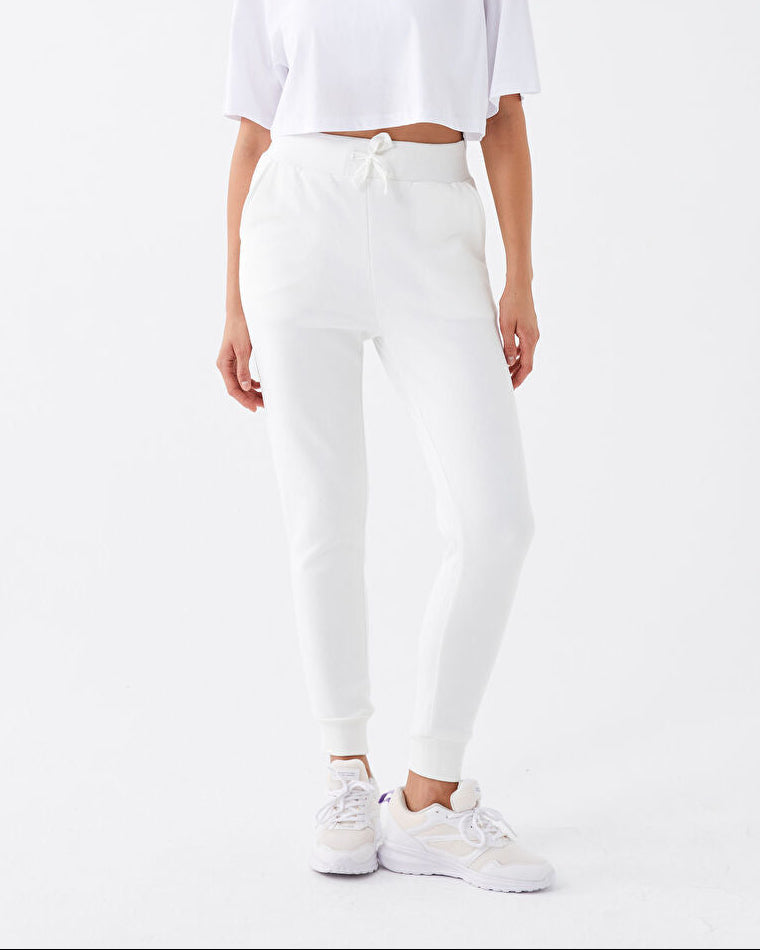 Ladies Joggers | Cream and White