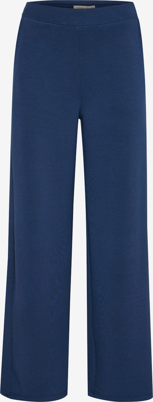 FRAURORA Blue Casual Straight Fit Pants for Women | Mid Raise Jeggings