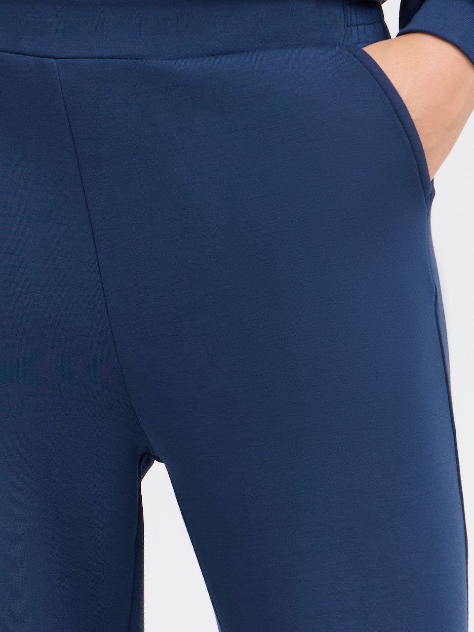 FRAURORA Blue Casual Straight Fit Pants for Women | Mid Raise Jeggings