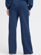 FRAURORA Blue Casual Straight Fit Pants for Women | Mid Raise Jeggings