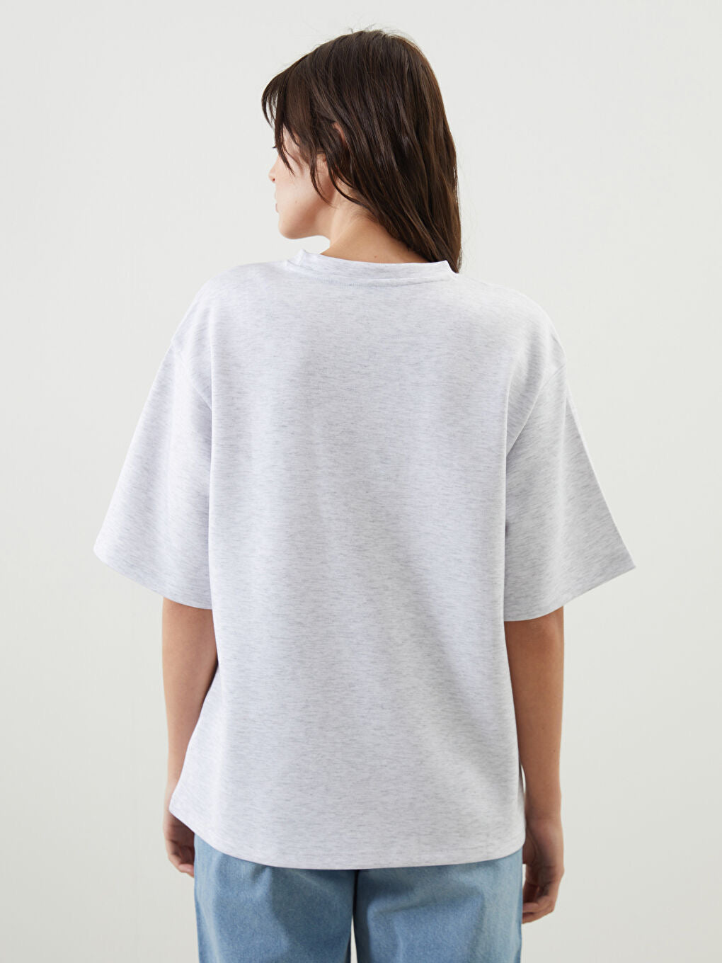 CIAO Ladies Oversized Sweat Tee | GREY
