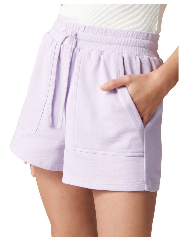Women’s Premium Light Purple Cotton Shorts | Summer Essential