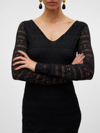 Vero Moda 2-Way Black Short Dress | Cocktail & Party Dress for Women | Black