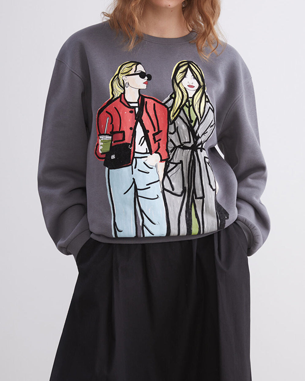 TWO GIRLS SWEAT SHIRTS | Oversized Fit