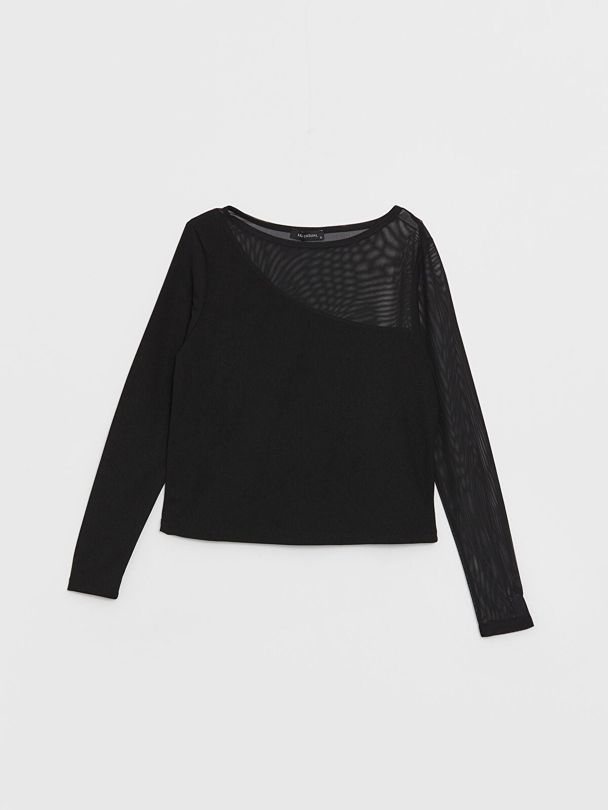 Dimond Crew Neck Tops | Full Sleeve | Black