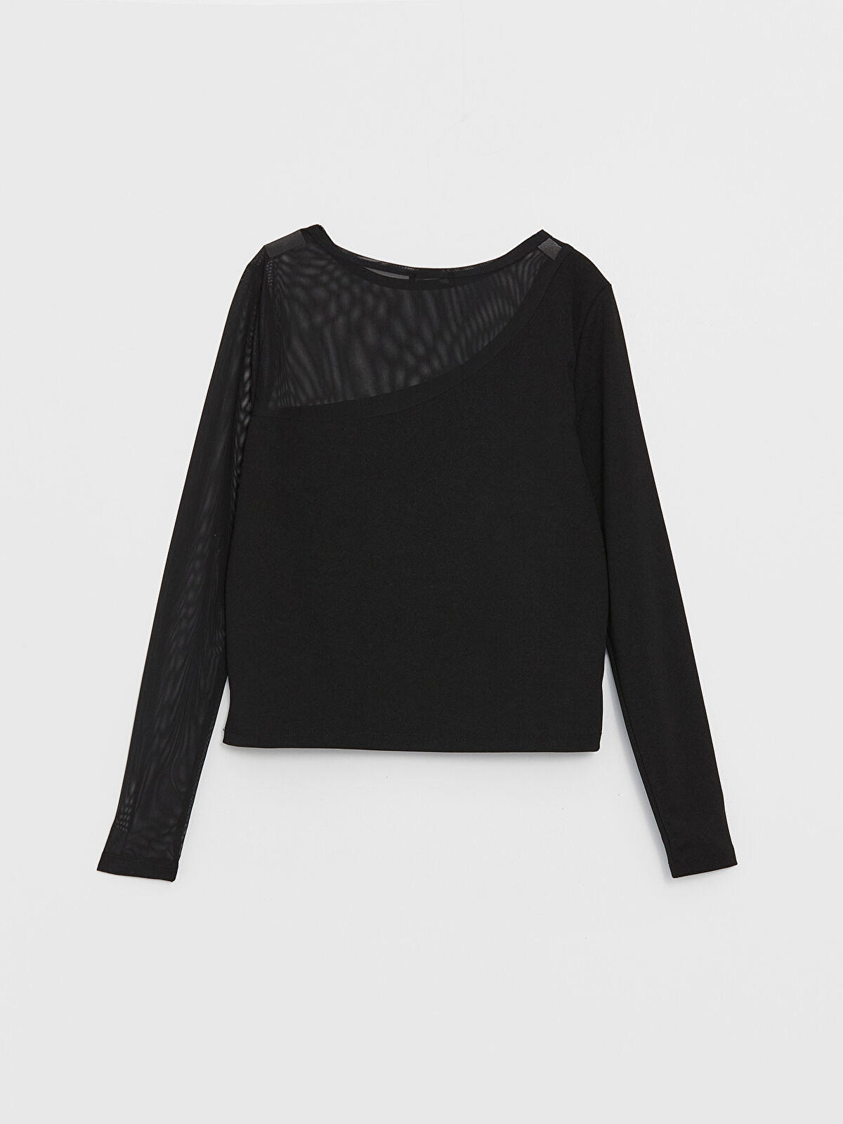 Dimond Crew Neck Tops | Full Sleeve | Black