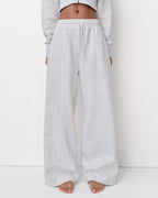 Women’s High-Waist Wide Leg Joggers with Elastic Waist & Adjustable Drawstring | Ash