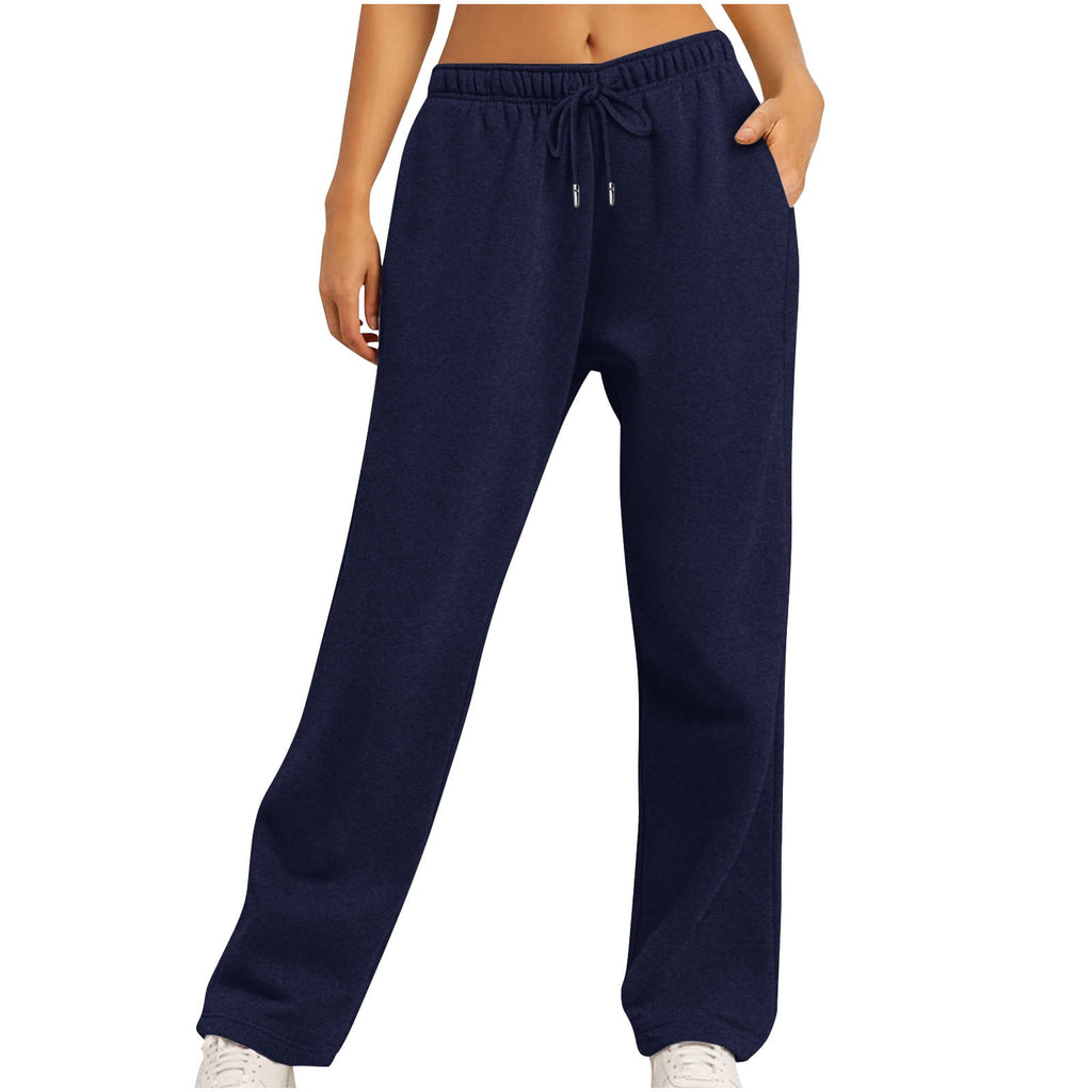 High Waist BRUSHED Ladies Joggers | Navy Blue