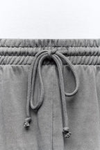 Washed Mid Waist Women’s Grey Heavyweight Joggers