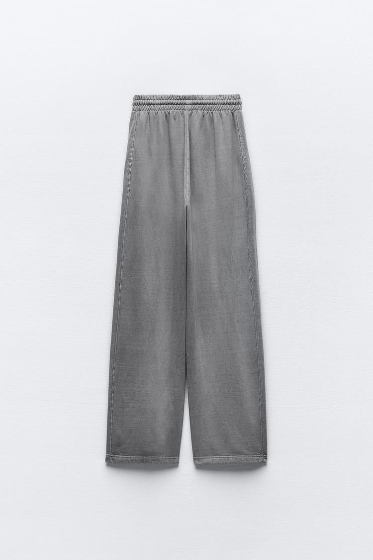 Washed Mid Waist Women’s Grey Heavyweight Joggers