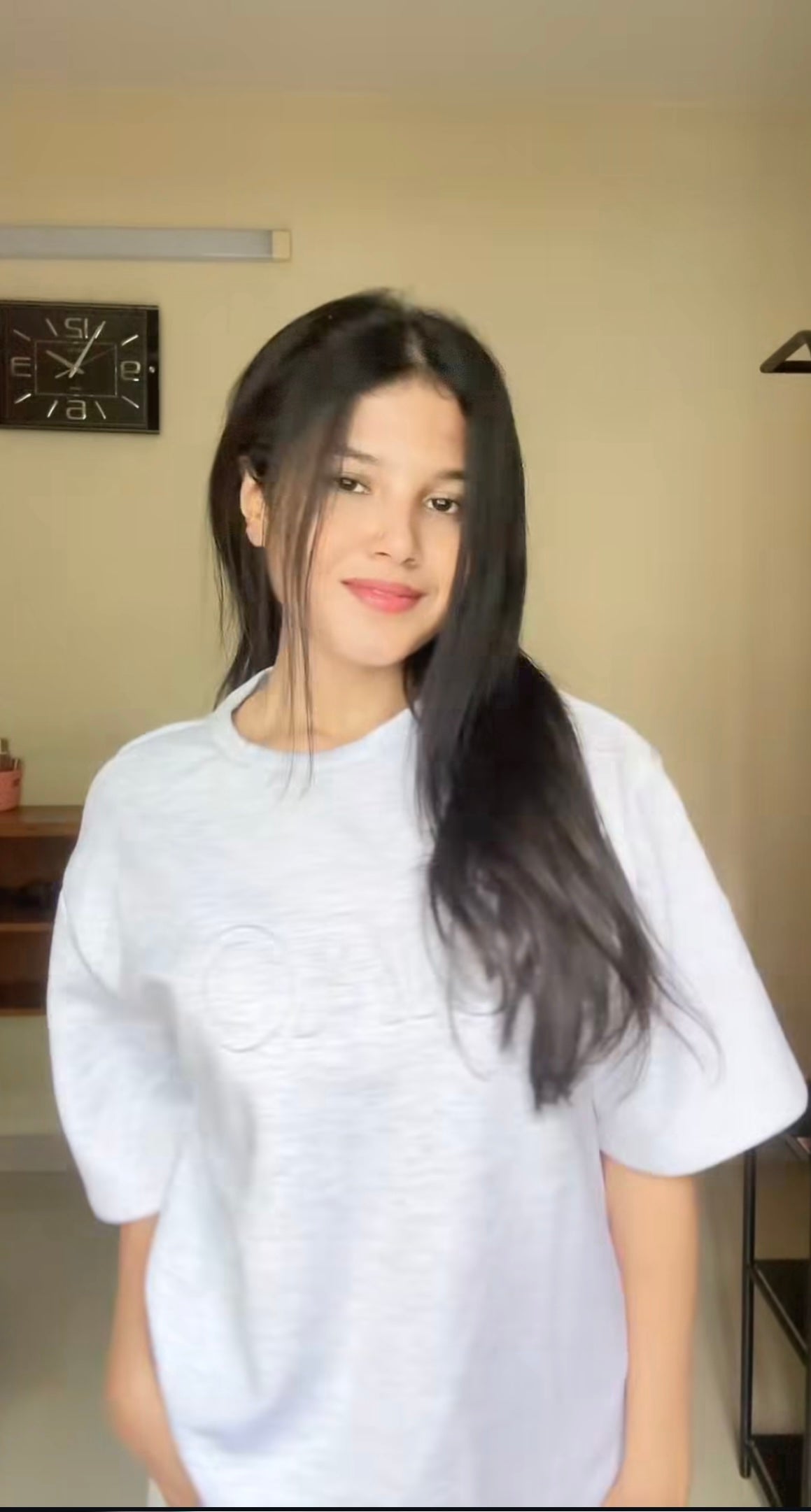 CIAO Ladies Oversized Sweat Tee | GREY