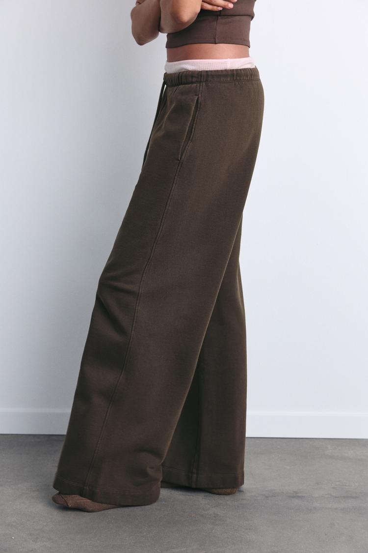 Washed High Waist Women’s Coffee Heavyweight Joggers