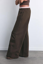 Washed High Waist Women’s Coffee Heavyweight Joggers