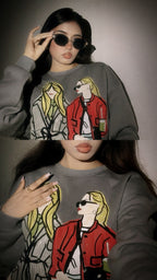 TWO GIRLS SWEAT SHIRTS | Oversized Fit
