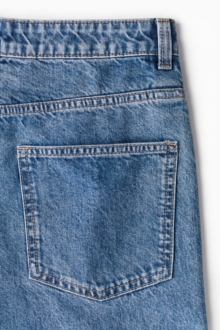 High Rise Extra Wide Leg Baggy Fit Jeans Blue for Women