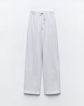 Women’s High-Waist Wide Leg Joggers with Elastic Waist & Adjustable Drawstring | Ash