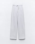 Women’s High-Waist Wide Leg Joggers with Elastic Waist & Adjustable Drawstring | Ash