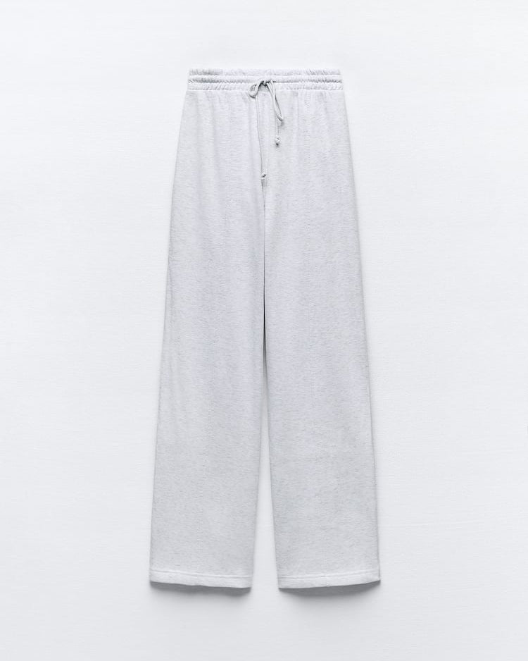 Women’s High-Waist Wide Leg Joggers with Elastic Waist & Adjustable Drawstring | Ash
