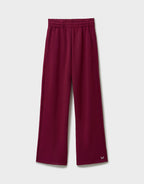 LuxeComfy High Waist Wide-Leg Joggers with Elasticated Waist & Drawstring Waistband | Wine Red