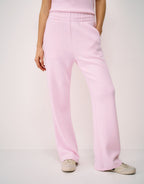 LuxeComfy High Waist Wide-Leg Joggers with Elasticated Waist & Drawstring Waistband | Marshmallow Pink