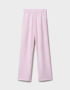LuxeComfy High Waist Wide-Leg Joggers with Elasticated Waist & Drawstring Waistband | Marshmallow Pink