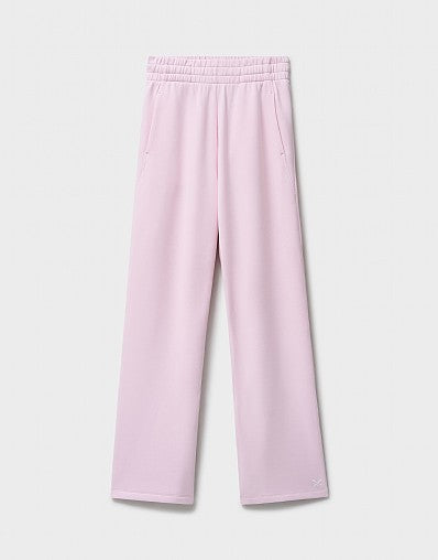 LuxeComfy High Waist Wide-Leg Joggers with Elasticated Waist & Drawstring Waistband | Marshmallow Pink