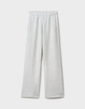 LuxeComfy High Waist Wide-Leg Joggers with Elasticated Waist & Drawstring Waistband | Oatmeal Grey