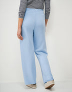 LuxeComfy High Waist Wide-Leg Joggers with Elasticated Waist & Drawstring Waistband | Baby Blue