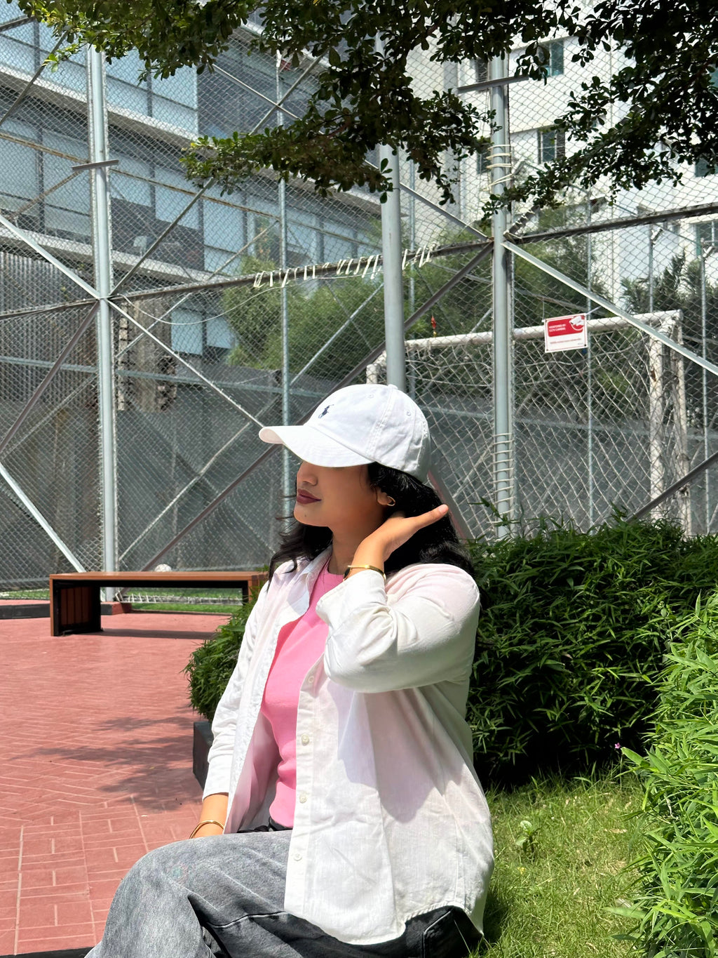 White Polo Style Baseball Cap for Women | Premium Embroidered Cap Bangladesh