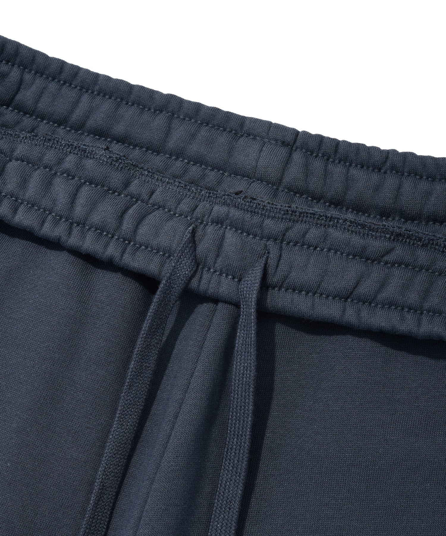 Women’s Dark Blue Smiley Embroidery Baggy Wide Leg Sweatpants – Heavyweight Terry Cotton Premium Pants