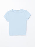 Sky blue Crop Top