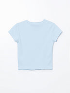 Sky blue Crop Top