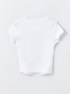 White Crop Top