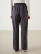 Ladies Wide Leg Joggers | Dark Grey