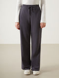 Ladies Wide Leg Joggers | Dark Grey