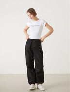 White Crop Top - Never Mind Printed