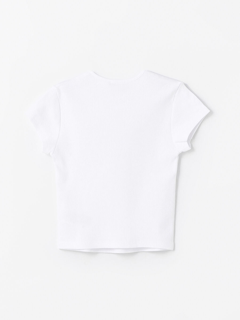 White Crop Top - Never Mind Printed