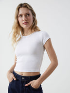 White Crop Top