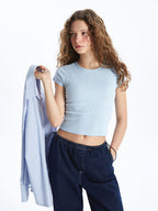 Sky blue Crop Top