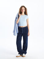 Sky blue Crop Top